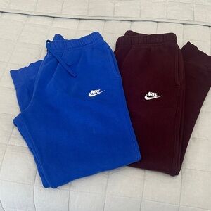 Nike Fleece Club men’s Royal Blue and Deep Maroon jogger’s bundle